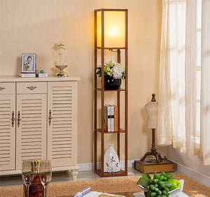 Asian Style Display Shelf Floor Lamp - Hansel & Gretel Home Decor