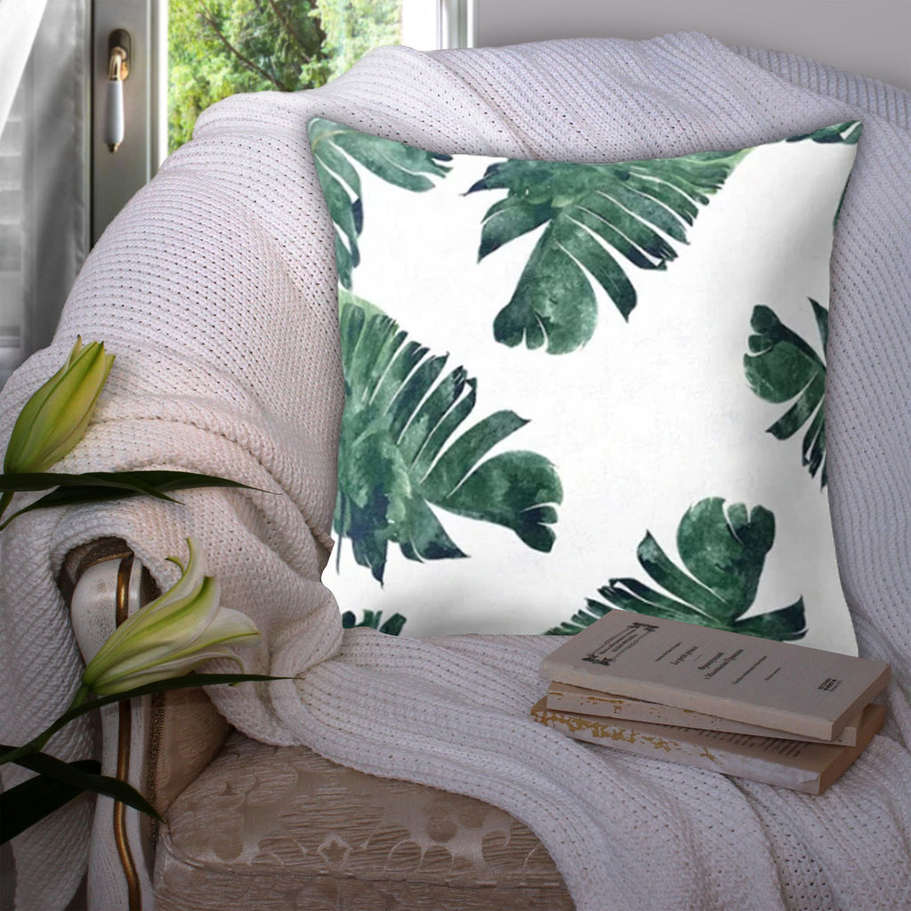 Modern Tropical Plants Decorative Pillow Case - Hansel & Gretel Home Decor