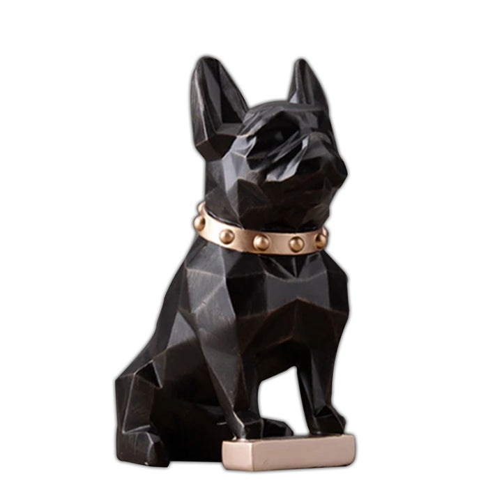 Decorative Ornamental Black Small Dog Figurine Accessories