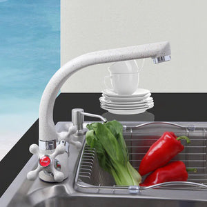 Zinc Alloy White Kitchen Faucet Rotating - Hansel & Gretel Home Decor