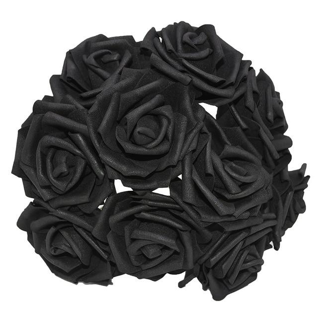 Black Artificial Flowers Rose Bouquet