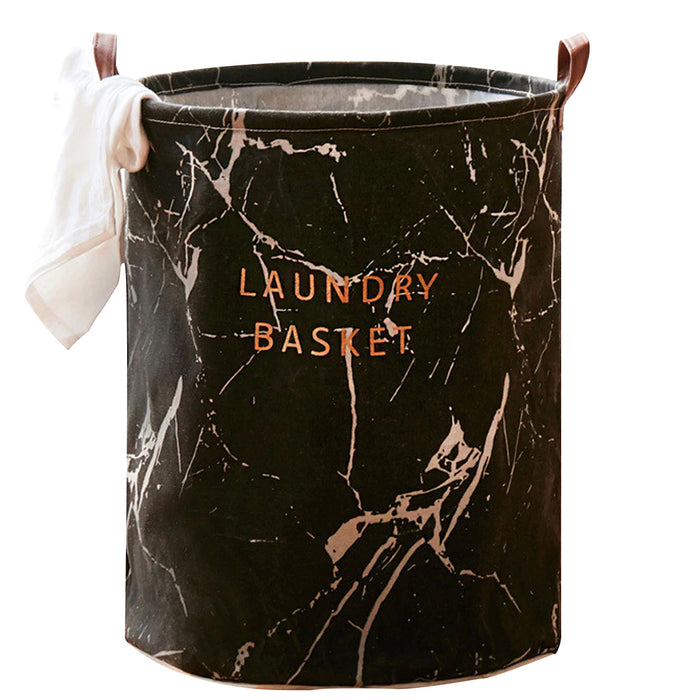 Modern Canvas Black Laundry Basket