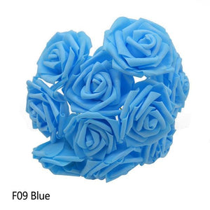 Blue Artificial Flowers Rose Bouquet - Hansel & Gretel Home Decor
