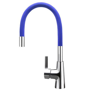 Brass Polished Blue Kitchen Faucet Rotatable - Hansel & Gretel Home Decor
