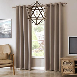 Brown Cotton Polyester Living Room and Bedroom Curtains - Hansel & Gretel Home Decor