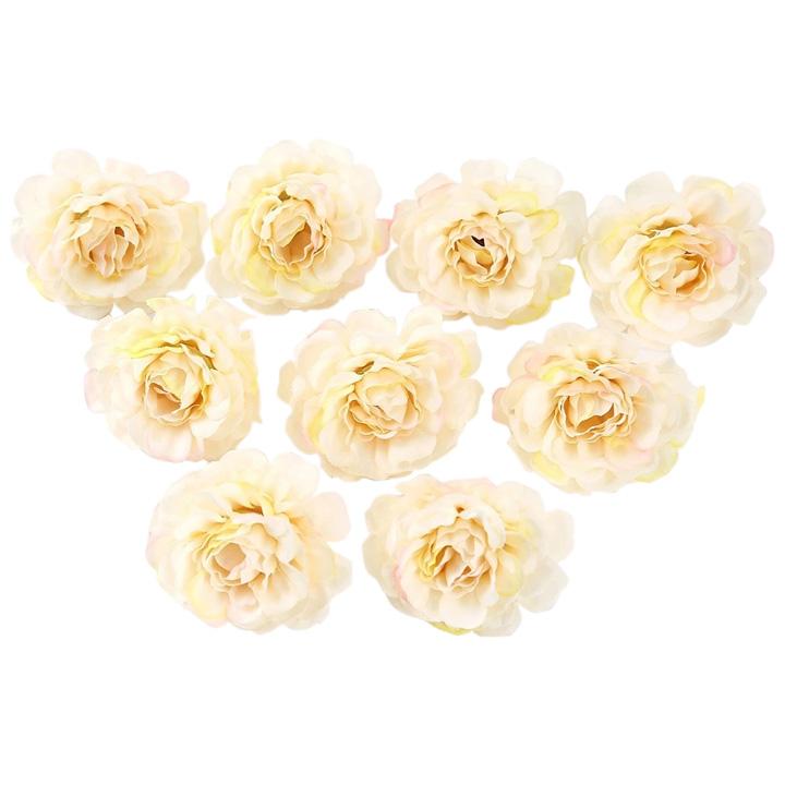 Champagne Artificial Flowers Spring Rose Head - Hansel & Gretel Home Decor