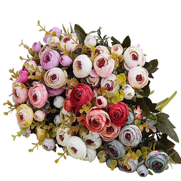 Colorful Artificial Flowers Rose Bouquet
