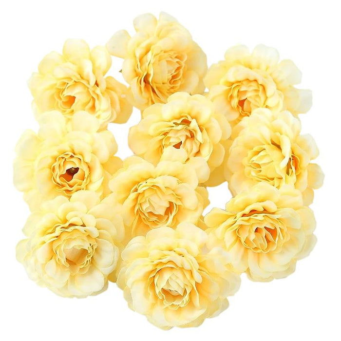 Colorful Artificial Flowers Spring Rose Head