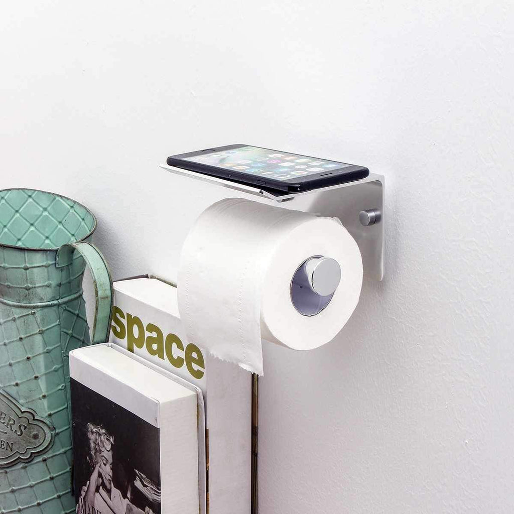 Contemporary Aluminum Alloy Toilet Paper Holder - Hansel & Gretel Home Decor