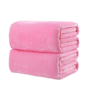 Cotton Polyester Pink Throw - Hansel & Gretel Home Decor