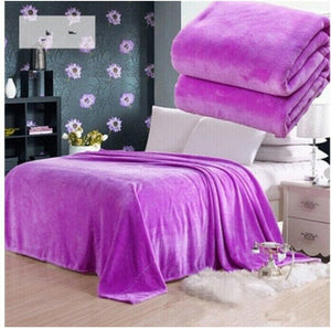 Cotton Polyester Purple Throw - Hansel & Gretel Home Decor