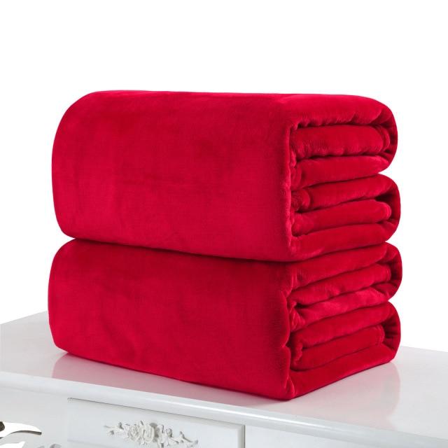 Cotton Polyester Red Throw - Hansel & Gretel Home Decor