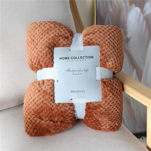 Crocheted Polyester Brown Throw - Hansel & Gretel Home Decor