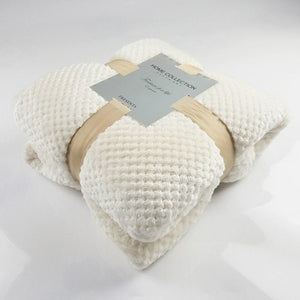 Crocheted Polyester White Throw - Hansel & Gretel Home Decor