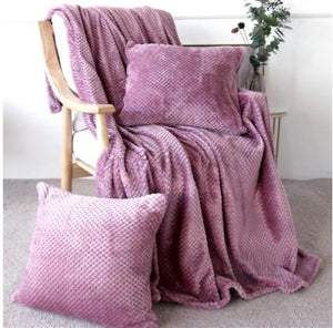 Crocheted Polyester Purple Throw - Hansel & Gretel Home Decor
