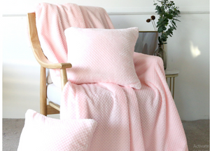 Crocheted Polyester Pink Throw - Hansel & Gretel Home Decor