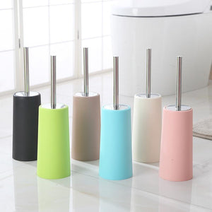 Cylinder Hard Plastic Multicolor Toilet Brush Holder - Hansel & Gretel Home Decor