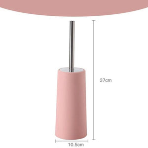 Cylinder Hard Plastic Pink Toilet Brush Holder - Hansel & Gretel Home Decor