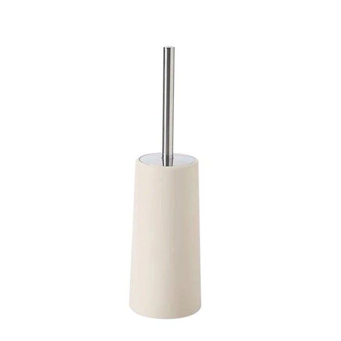 Cylinder Hard Plastic White Toilet Brush Holder