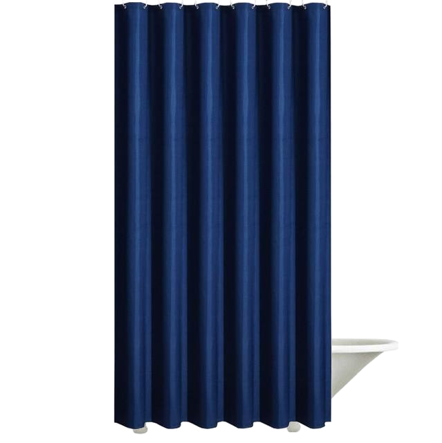 Dark Blue  Polyester Bathroom Curtains