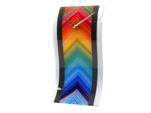 Modern Rainbow Chevron Model Wall Clock