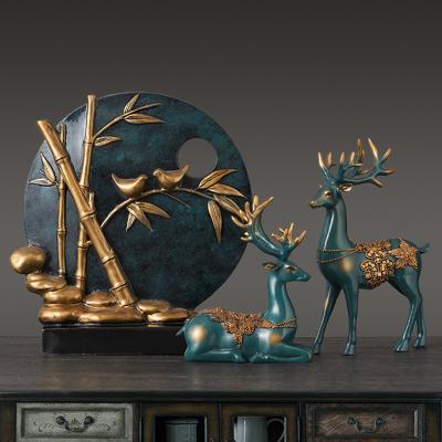 Decorative Ornamental Sculpture Deer and Bird Figurines - Hansel & Gretel Home Decor