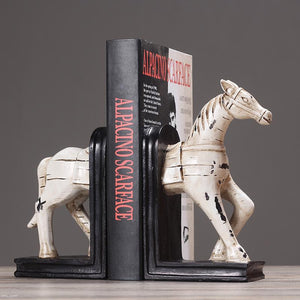 Decorative Ornamental Sculpture Horse Bookends - Hansel & Gretel Home Decor