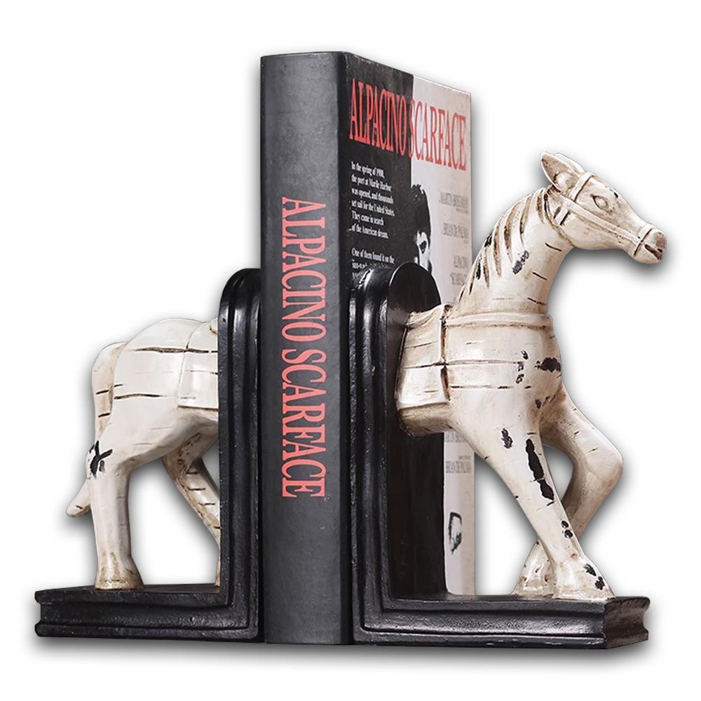 Decorative Ornamental Sculpture Horse Bookends - Hansel & Gretel Home Decor