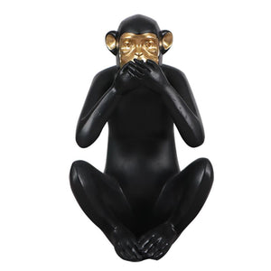 Decorative Ornamental Sculpture Monkey Resin - Hansel & Gretel Home Decor