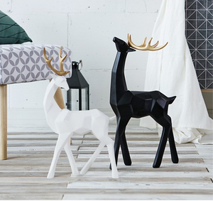 Decorative Ornamental Sculpture Reindeer Figurine - Hansel & Gretel Home Decor
