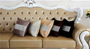 Diamond Fabric Brown Decorative Pillow Case - Hansel & Gretel Home Decor