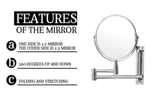 Double-sided Mirror with Magnifying Mirror - Hansel & Gretel Home Decor
