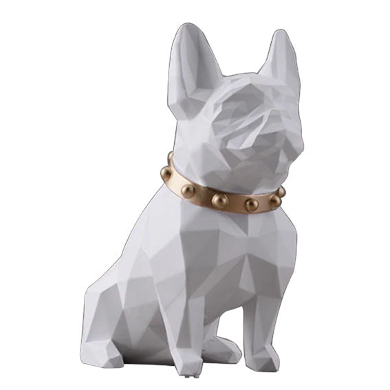 Decorative Ornamental White Big Dog Figurine Accessories