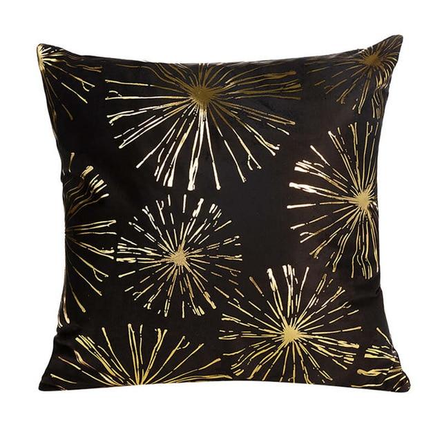 Elegant Black And Gold Decorative Pillow Covers - Hansel & Gretel Home Decor