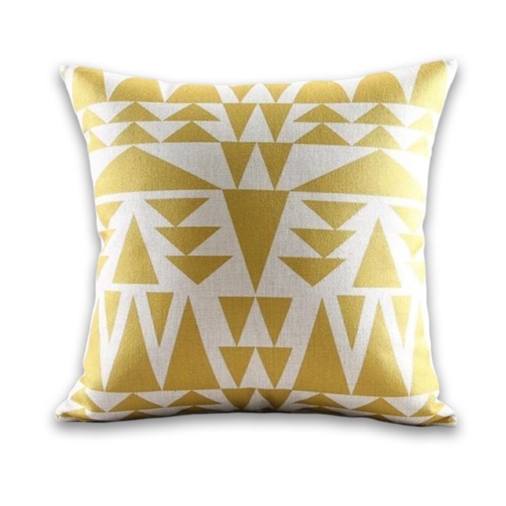 Fashionable Gold and White Decorative Pillow Case - Hansel & Gretel Home Decor