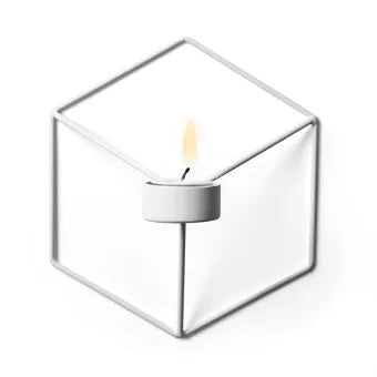 Cube Stainless Steel Wall Mounted Candleholder - Hansel & Gretel Home Decor