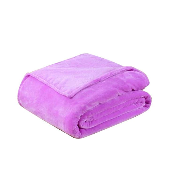 Fleece Plaid Light Purple Blanket