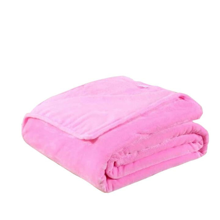 Fleece Plaid Pink Blanket