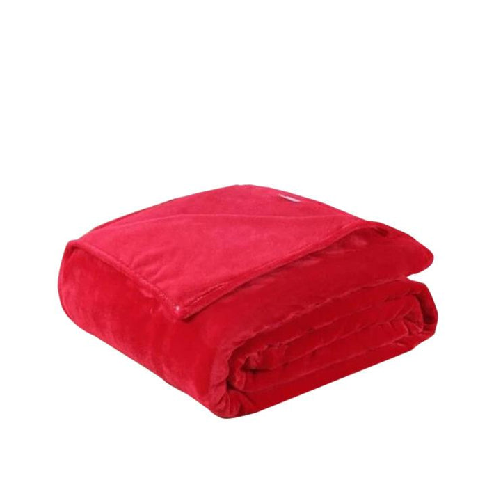 Fleece Plaid Red Blanket