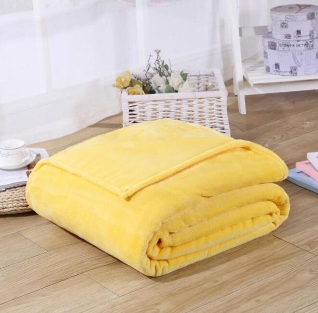 Fleece Plaid Yellow Blanket - Hansel & Gretel Home Decor