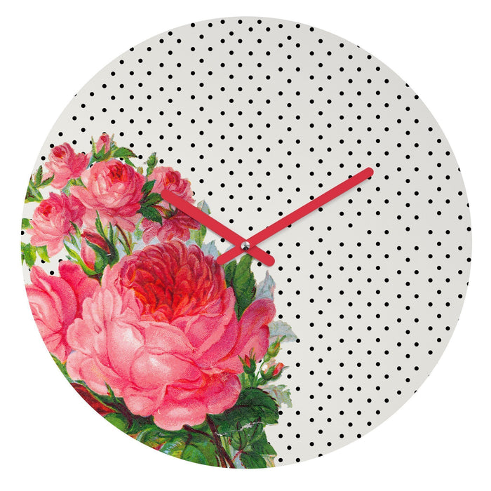 Modern Floral Dots Wall Clock