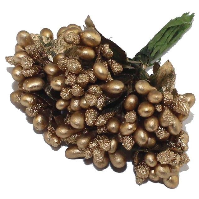 Gold Artificial Flowers Mulberry Bouquet