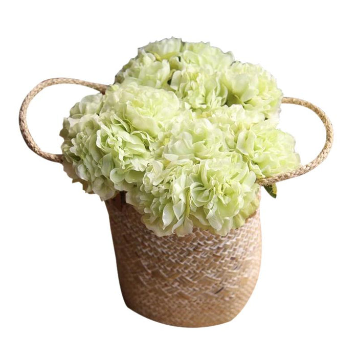 Green Artificial Flowers Hydrangeas Bouquet