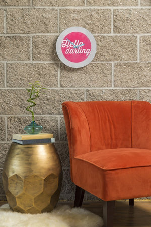 Modern Hello Darling Wall Clock