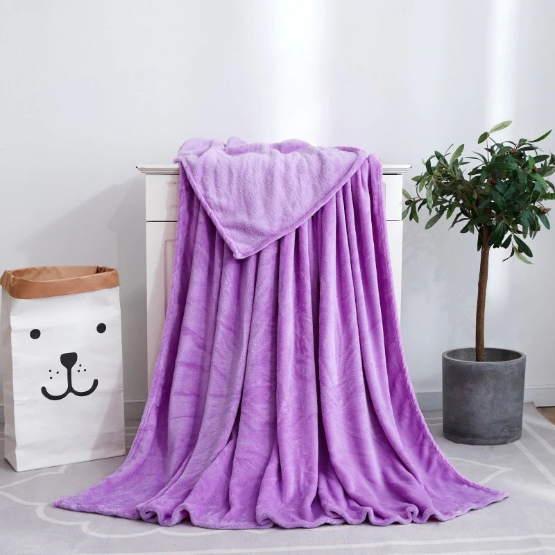 Plush Purple Blanket - Hansel & Gretel Home Decor