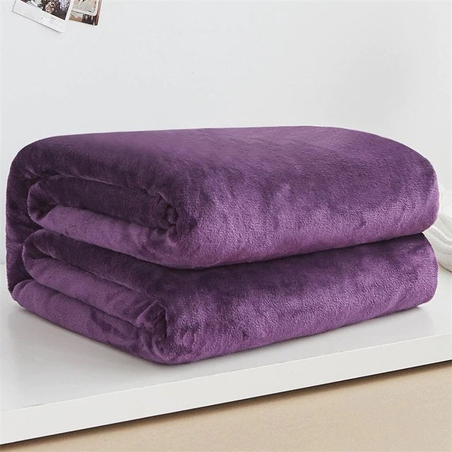 Polyester Purple Blanket - Hansel & Gretel Home Decor