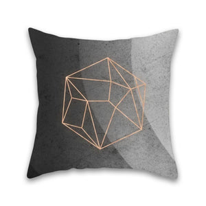 Luxurious Gray and Gold Decorative Pillow Case - Hansel & Gretel Home Decor