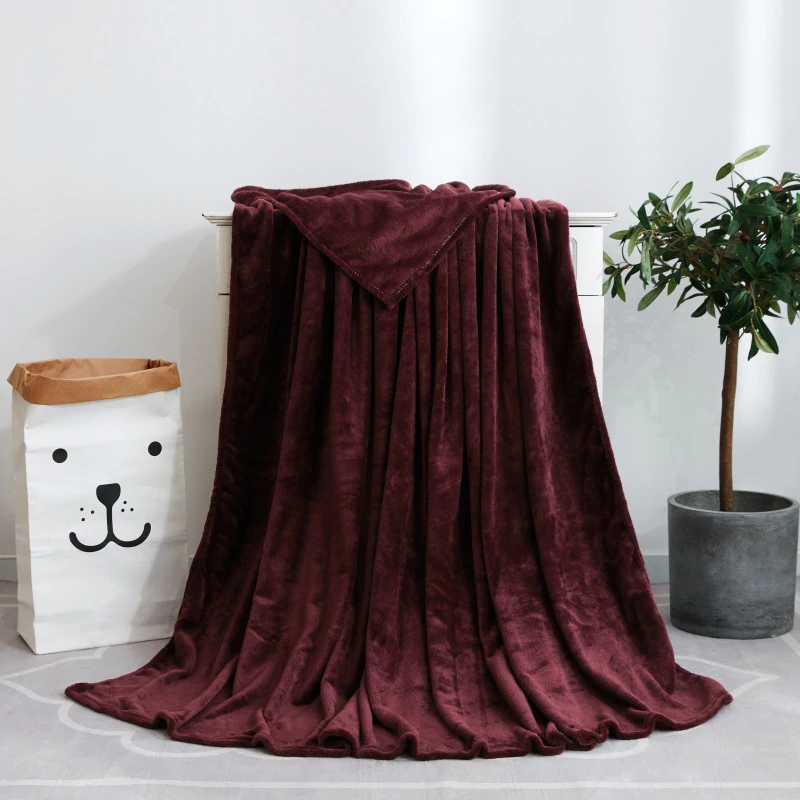 France Velvet Maroon Blanket - Hansel & Gretel Home Decor