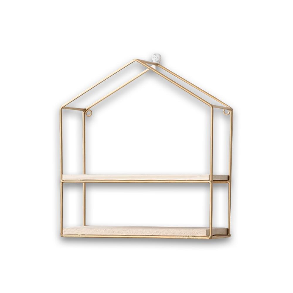 Metal Wooden White Shelf - Hansel & Gretel Home Decor