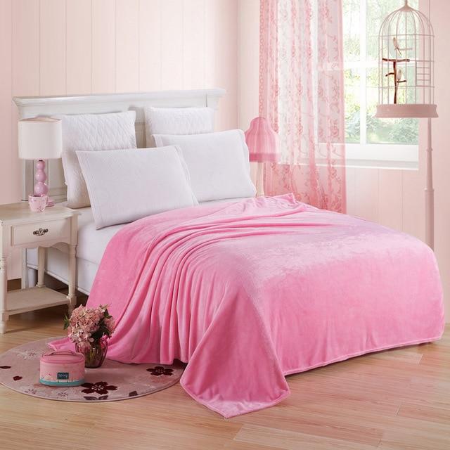 Microfiber Fabric Pink Blanket - Hansel & Gretel Home Decor